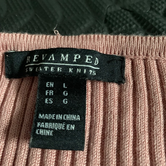 revamped ribbed short sleeve top size large - Picture 2 of 2